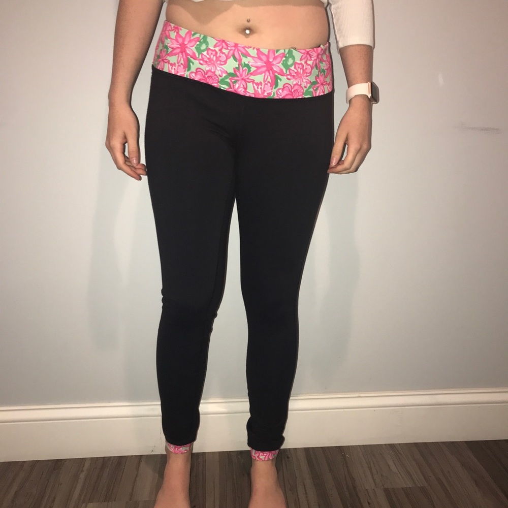 Patterned Waistband Leggings